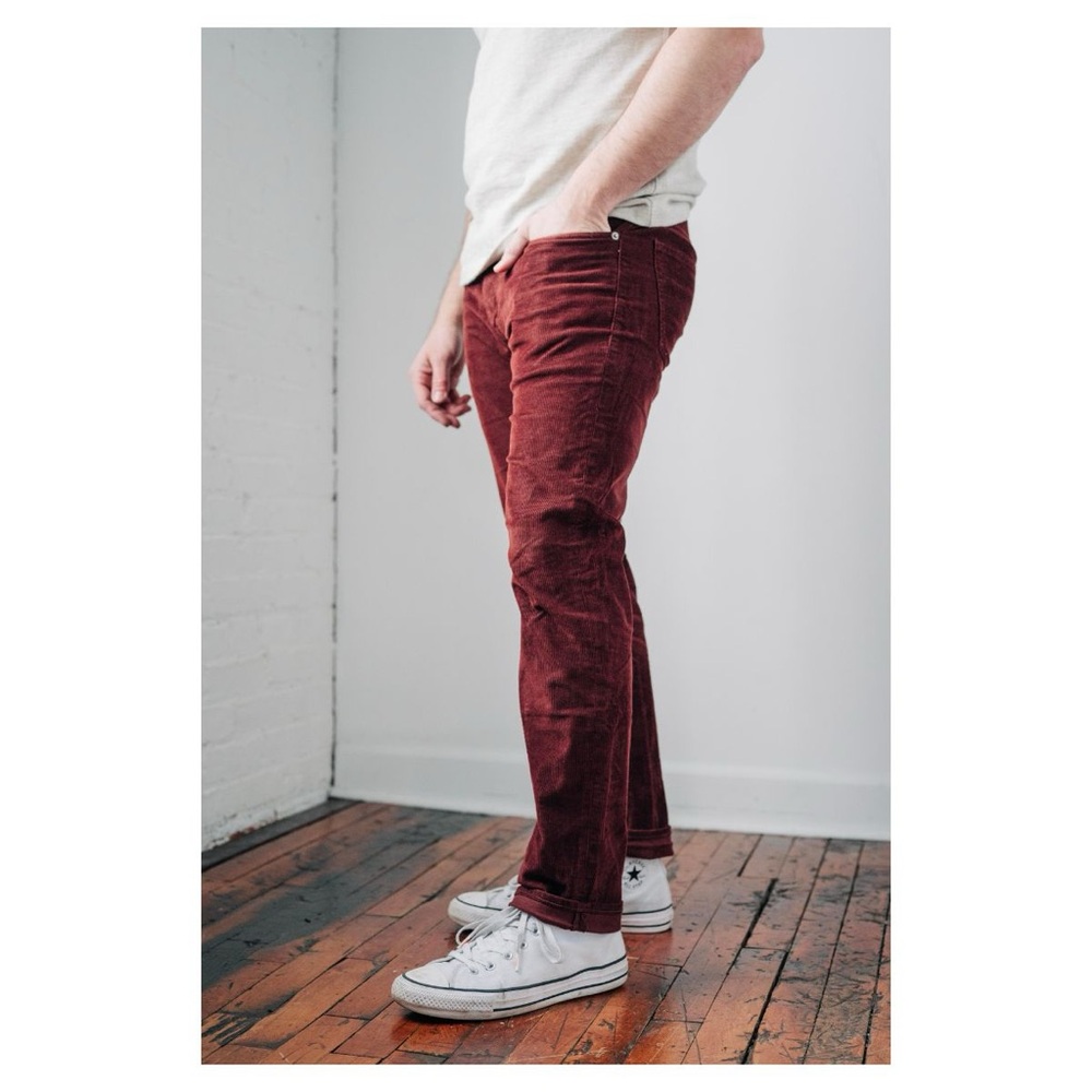 Men's Burgundy Corduroy Pants